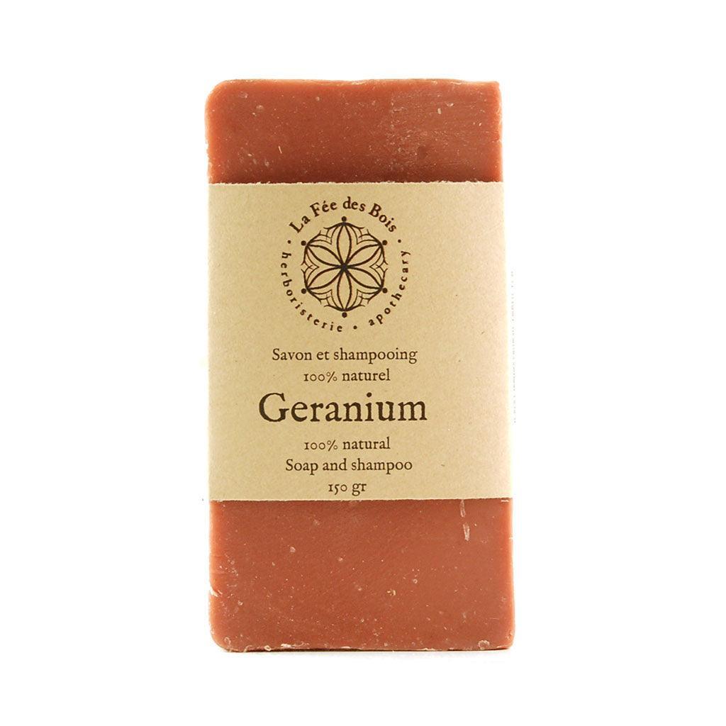 100% Natural Geranium Soap and Shampoo La Fée des Bois - La Boite à Grains