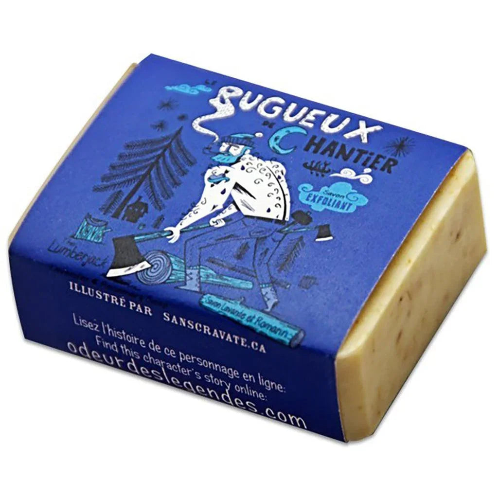Savon Exfoliant Le Rugueux de Chantier - Lavande & Romarin La Savonnerie des Diligences - La Boite à Grains