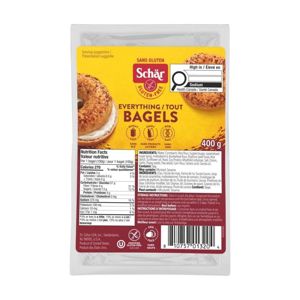 bagels tout garni sans gluten Schär - La Boite à Grains