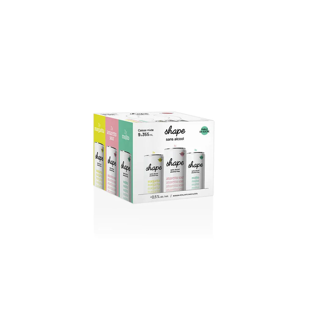 mixed case of non-alcoholic sparkling drinks Shape - La Boite à Grains