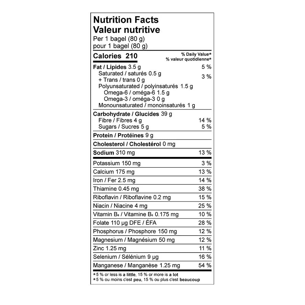 silver hills sprouted power organic all dressed bagels nutrition facts - La Boite à Grains