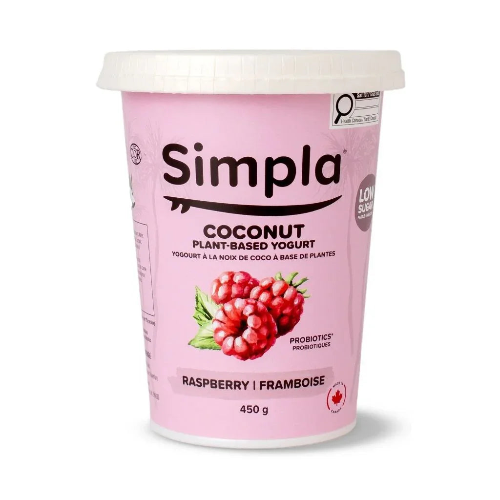 yogourt à la noix de coco framboise Simpla - La Boite à Grains