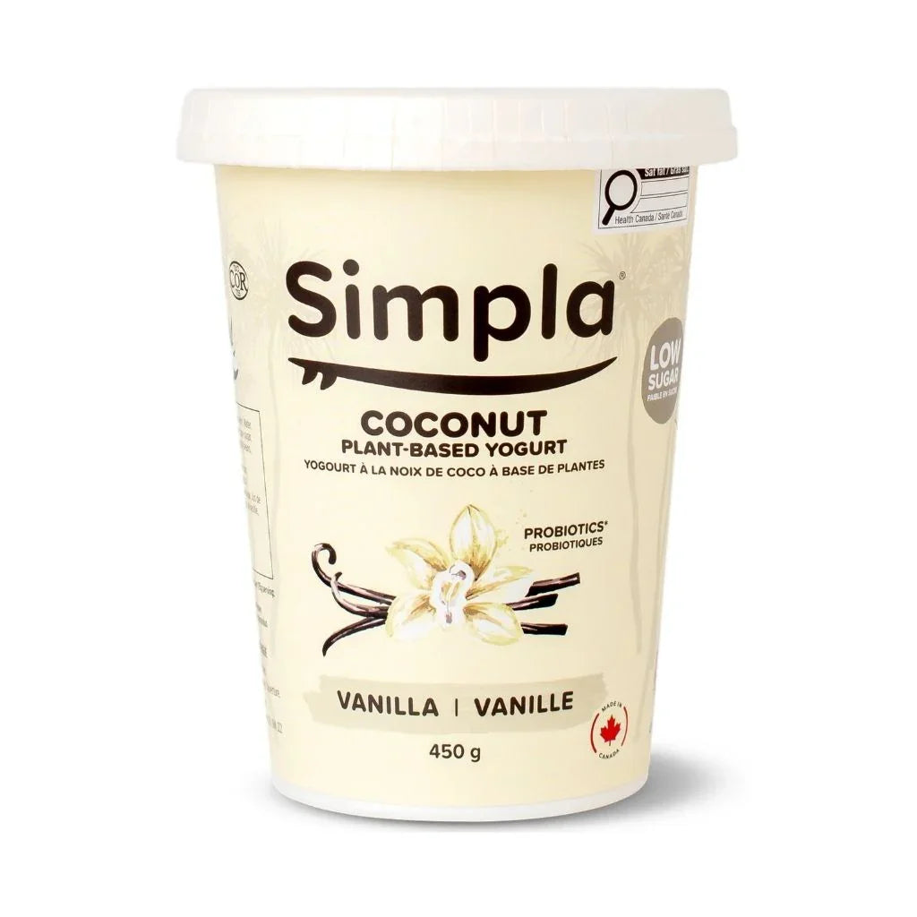 yogourt à la noix de coco et vanille Simpla - La Boite à Grains