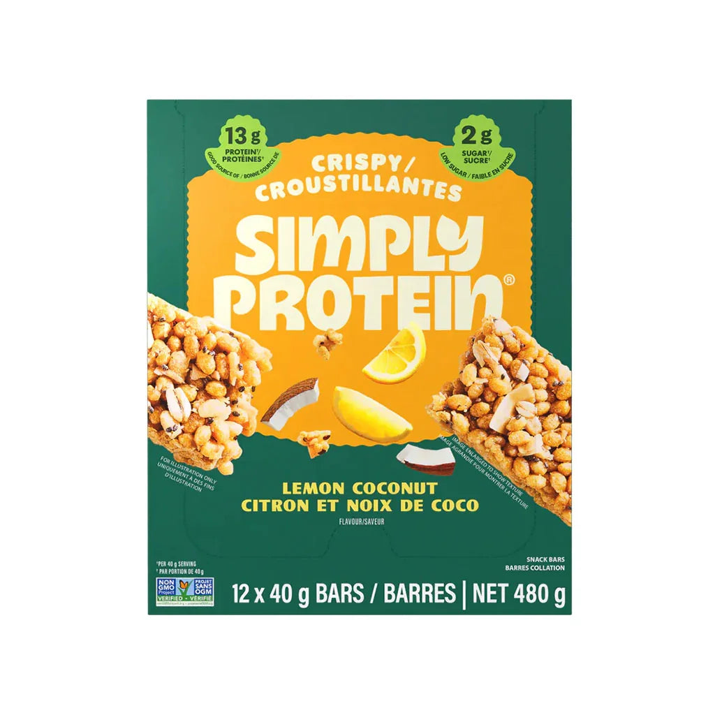 Simply Protein Lemon Coconut Bars - La Boite à Grains