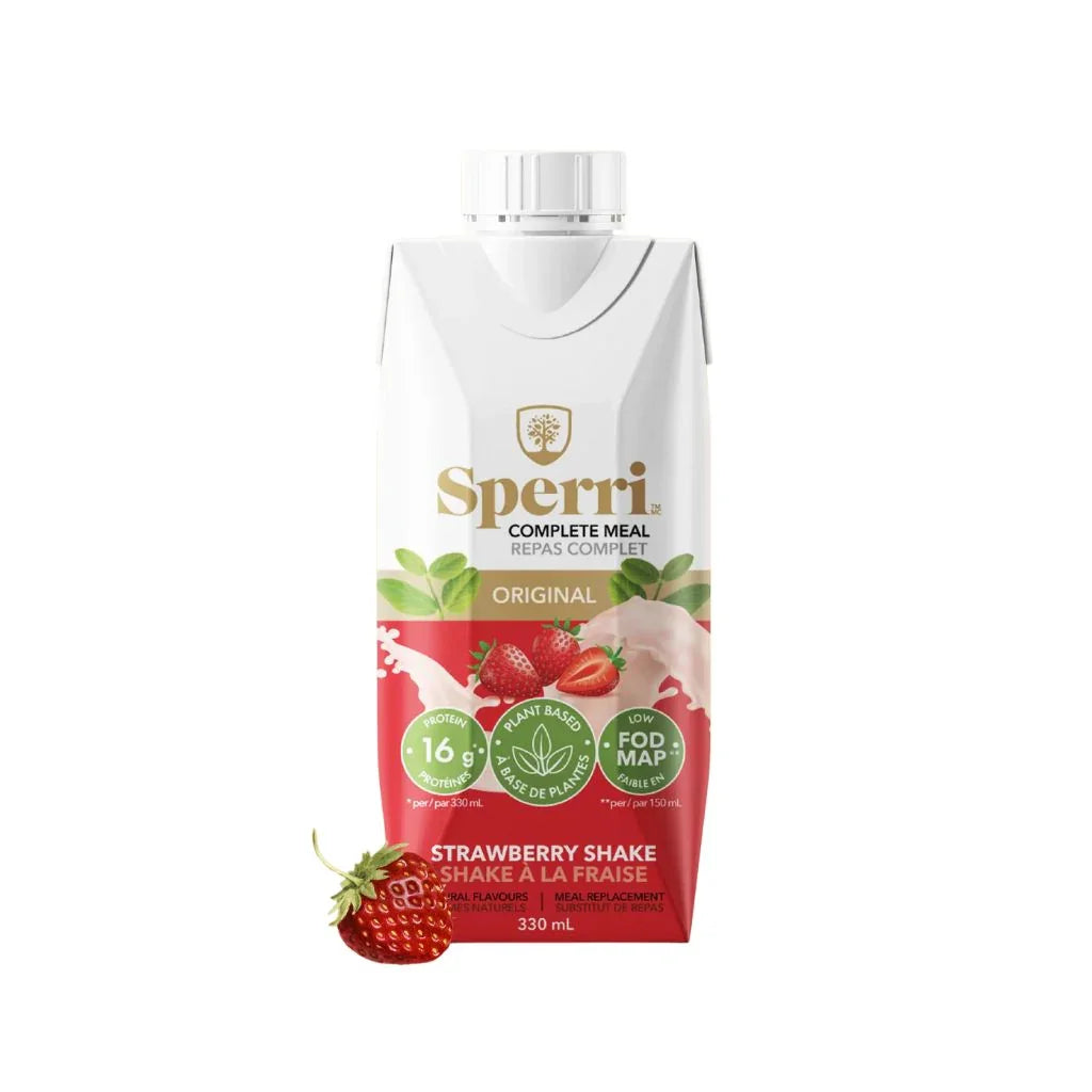 repas complet original shake à la fraise Sperri - La Boite à Grains