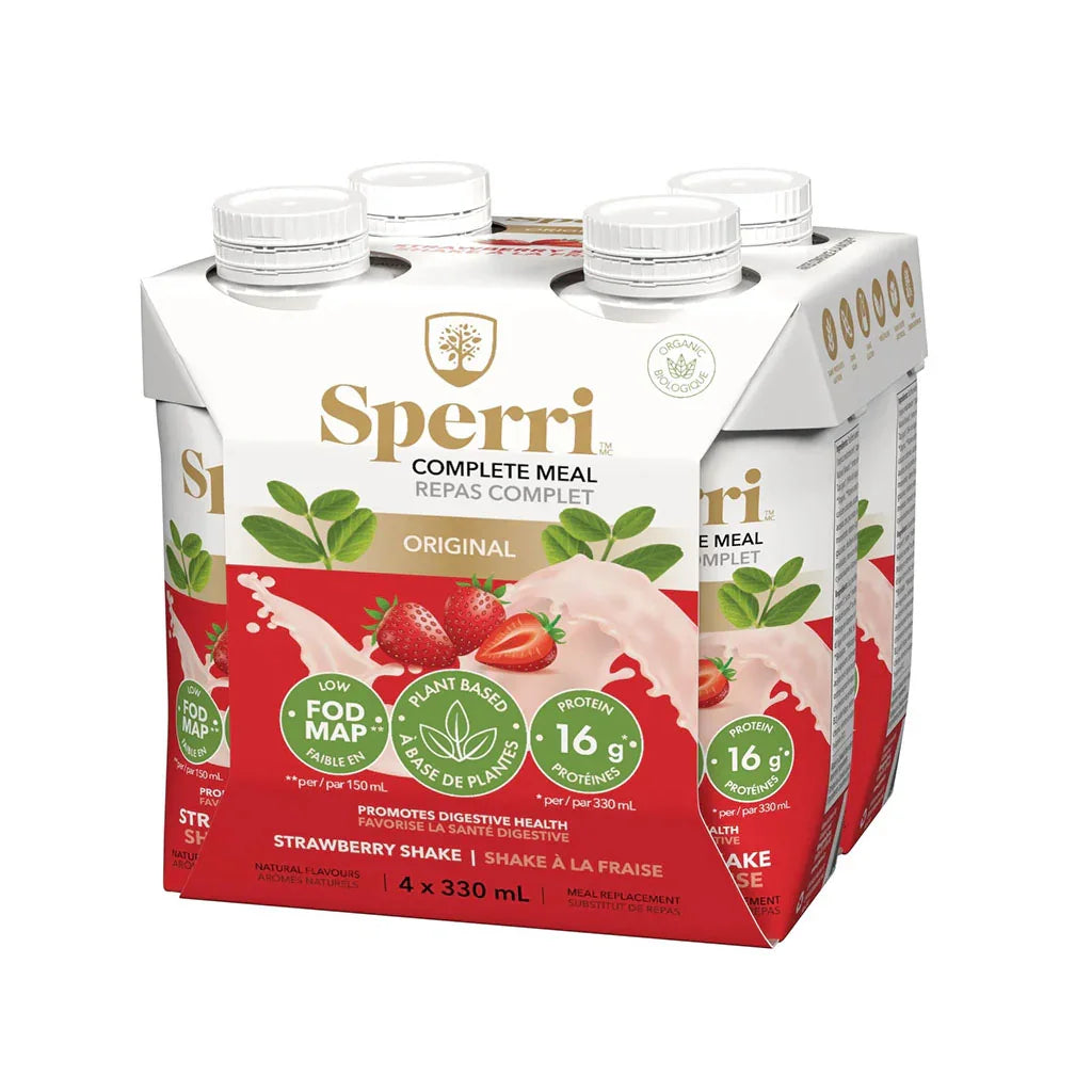 repas complet original shake à la fraise Sperri - La Boite à Grains