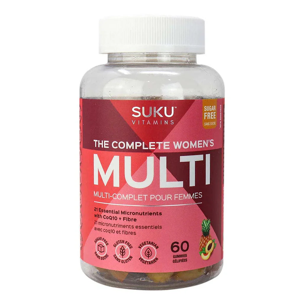 suku vitamins multi complete for women with coq10 and fiber 60 gummies