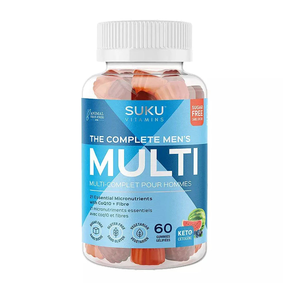 suku vitamins multi complete for men with coq10 and fiber 60 gummies