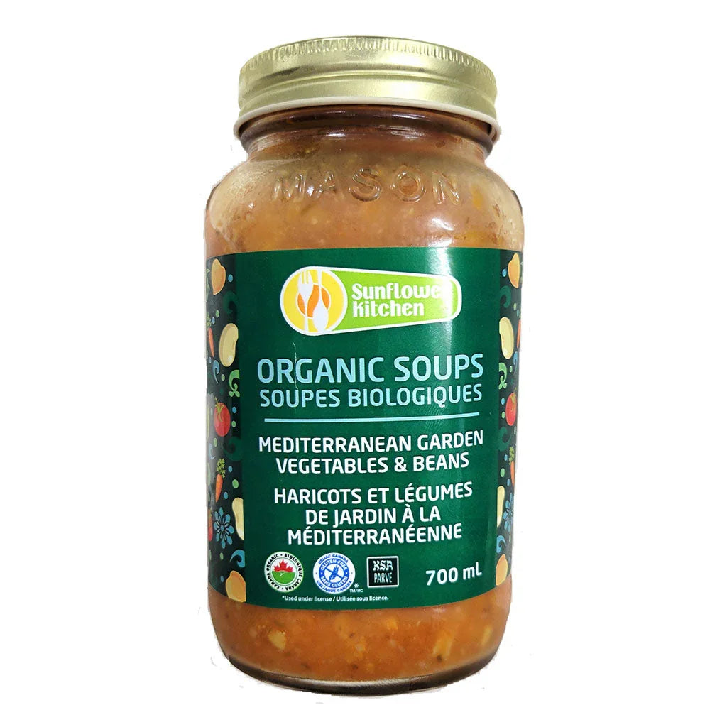 sunflower kitchen soupe haricots et légumes de jardin à la méditerranéenne 700 ml - La Boite à Grains