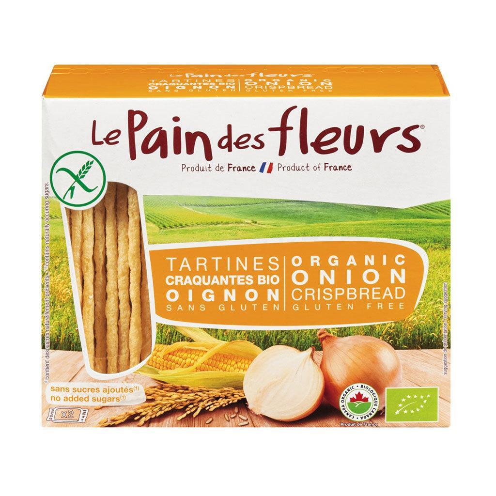 Organic Onion Crispy Toasts Pain Des Fleurs - La Boite à Grains