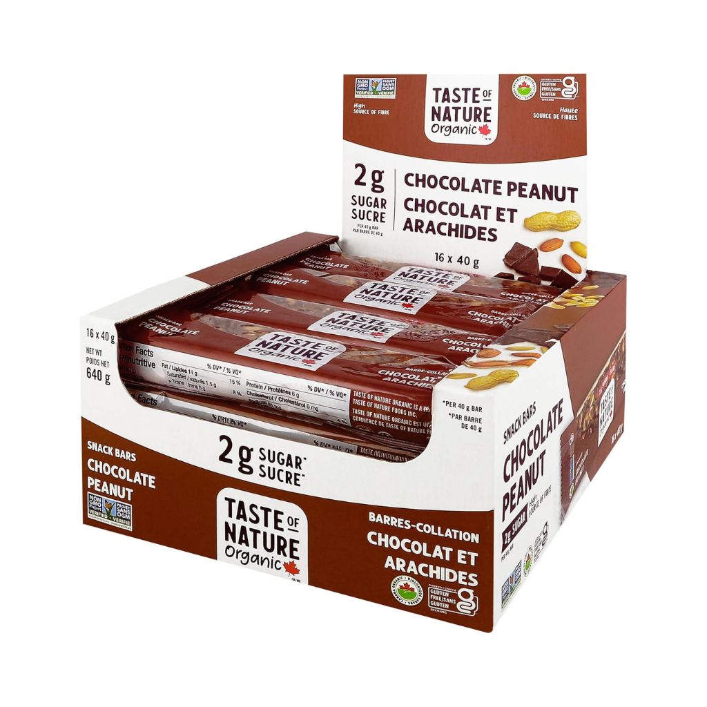 barre collation chocolat et arachides Taste of Nature - La Boite à Grains