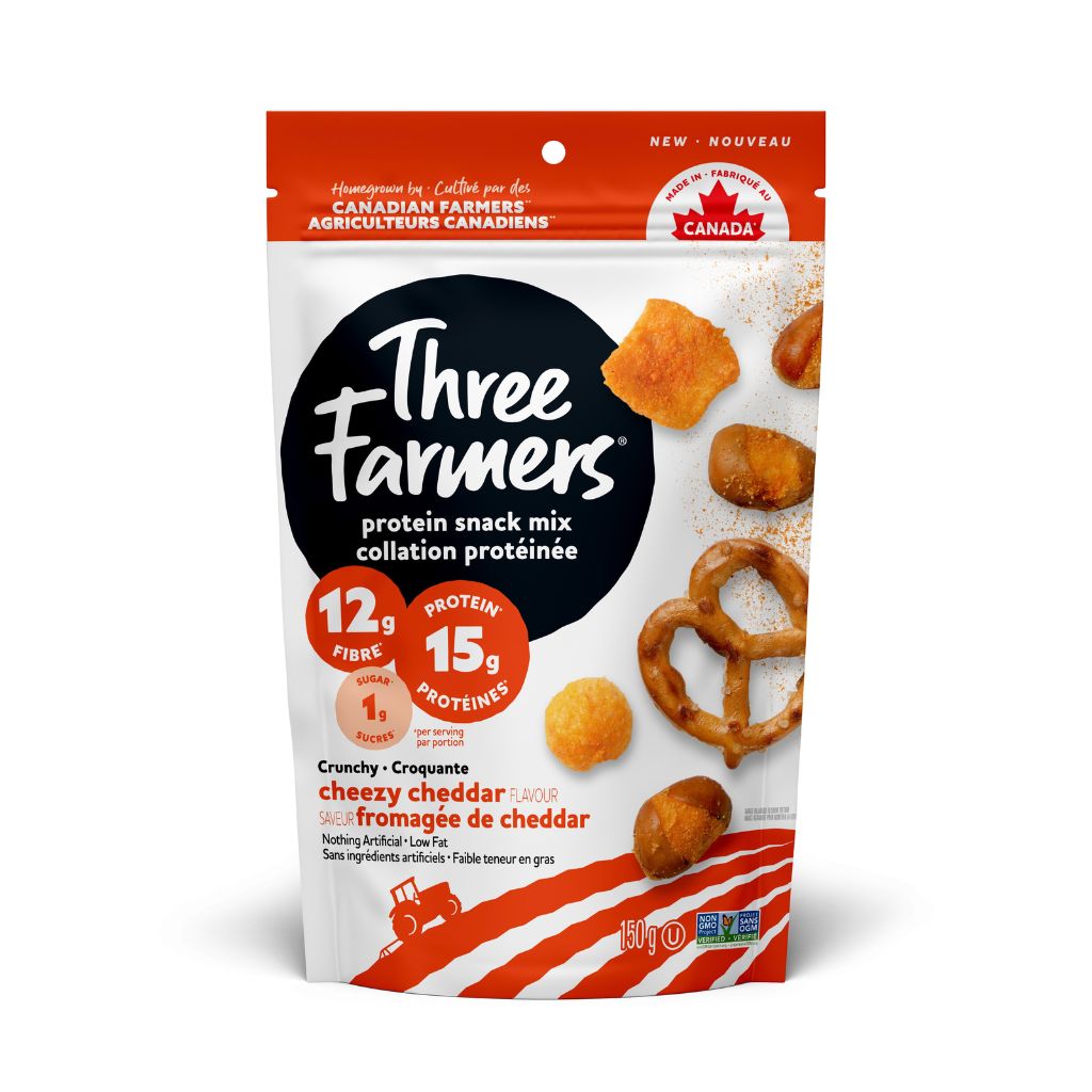 Cheddar Cheese Crunchy Protein Snack Three Farmers - La Boite à Grains