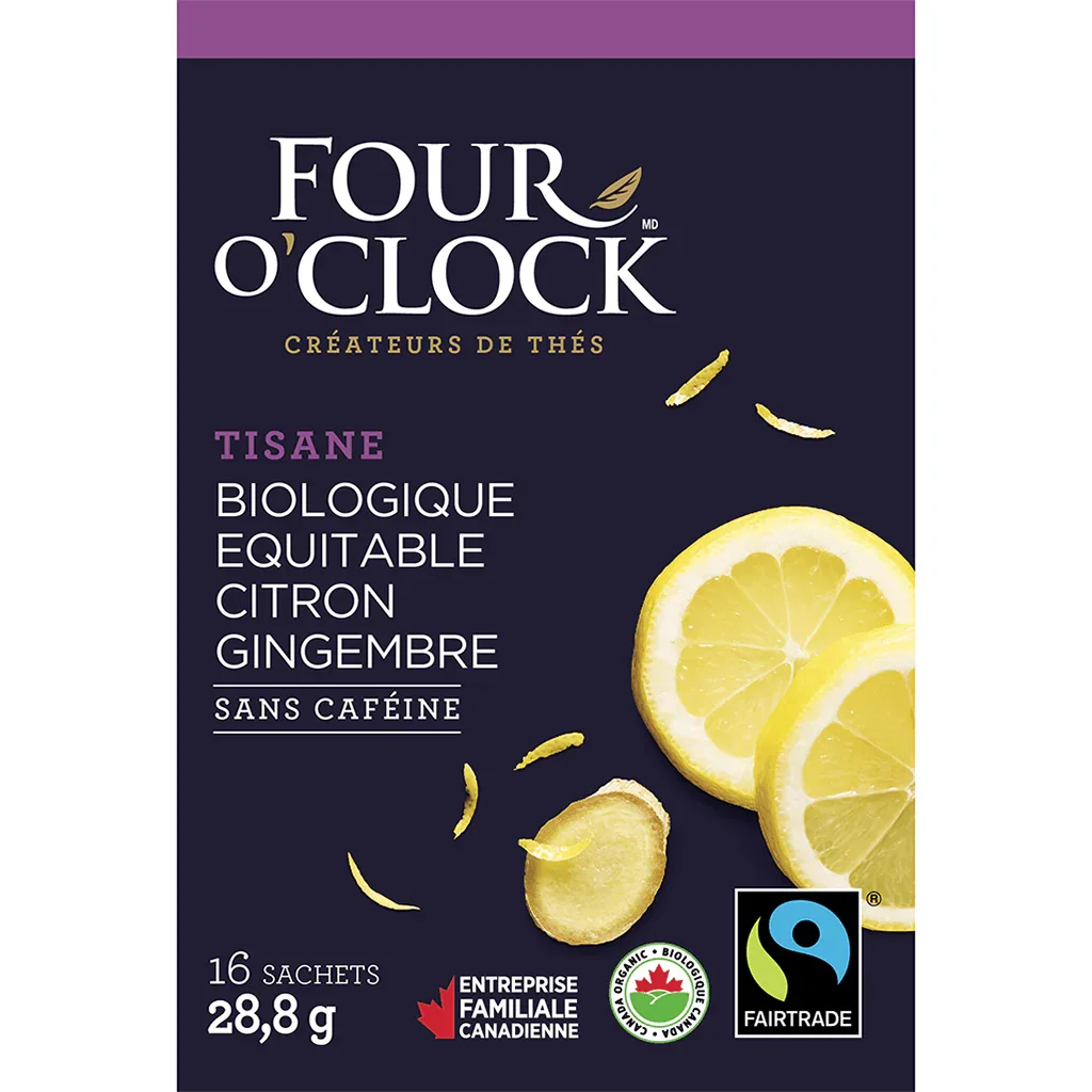 Organic Lemon Ginger Herbal Tea Four O'Clock - La Boite à Grains