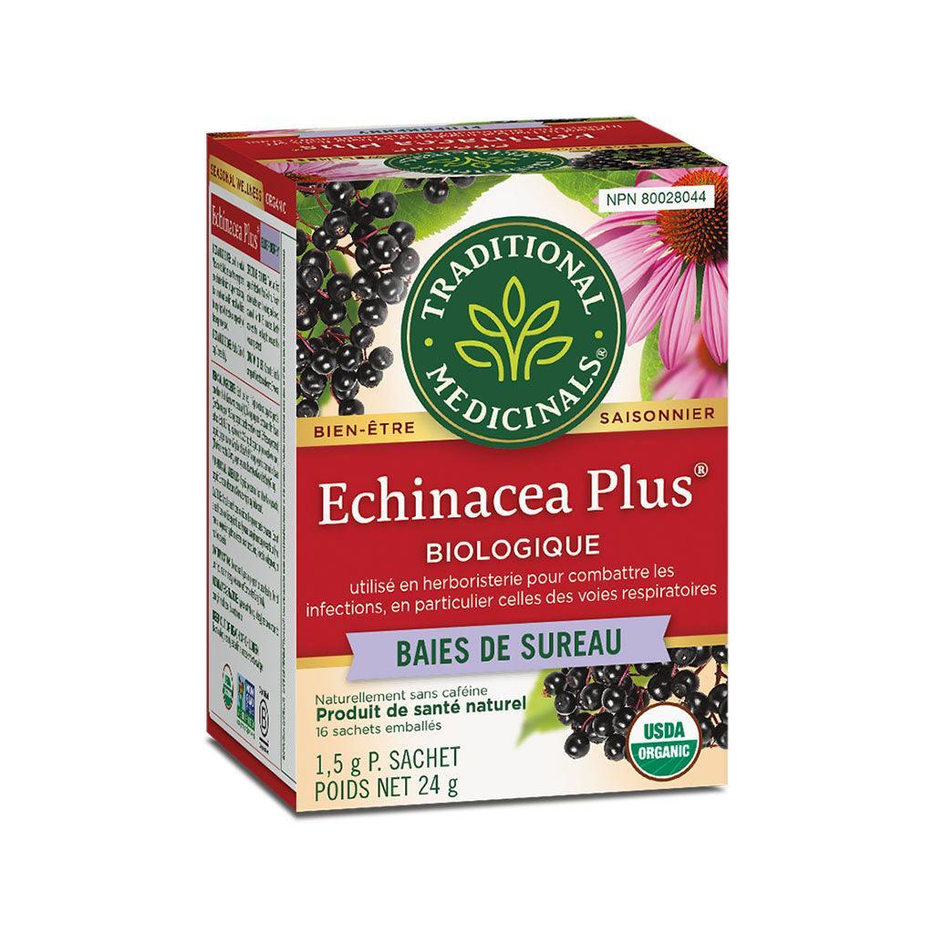 Organic Echinacea Plus Elderberry Herbal Tea Traditional Medicinals - La Boite à Grains
