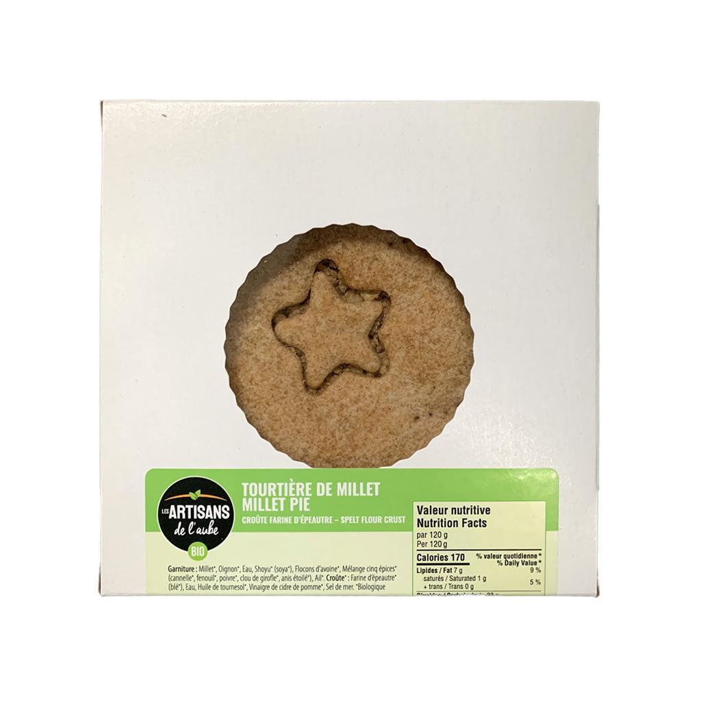 Millet Tourtière with Organic Spelled Flour Crust Les Artisans de l’Aube - La Boite à Grains