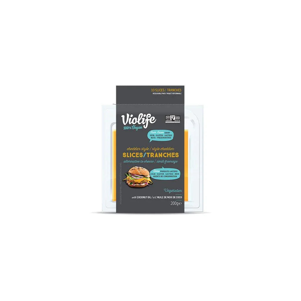 Tranches de Simili Fromage Style Cheddar Violife - La Boite à Grains