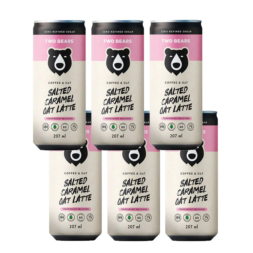 two bears latte mousseux avoine cafe caramel 6x207 ml - la boite a grains