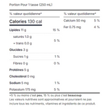 Valeur nutritive Boisson aux Amandes Non Sucrée 946 ml elmhurst