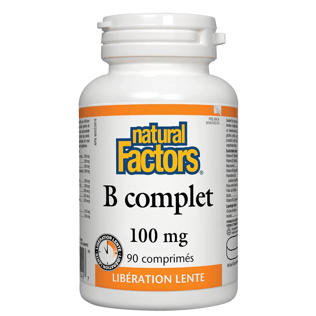 Vitamin B Complete Natural Factors - La Boite à Grains