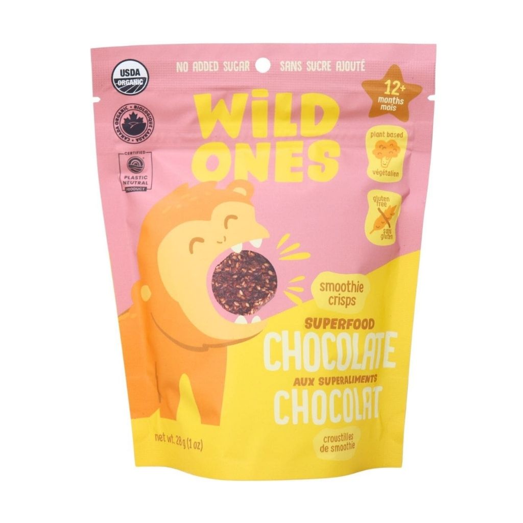 croustilles de smoothie aux superaliments chocolat biologique Wild Ones - La Boite à Grains
