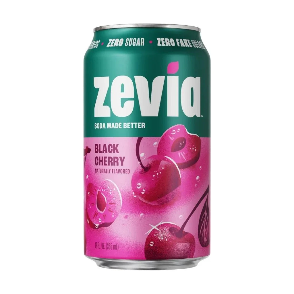zero sugar black cherry soda Zevia - La Boite à Grains
