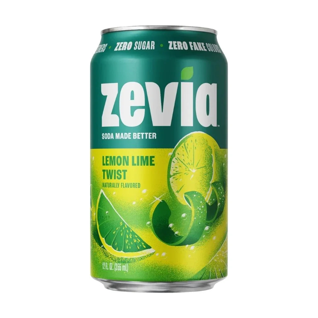 zero sugar soda lemon lime twist Zevia - La Boite à Grains