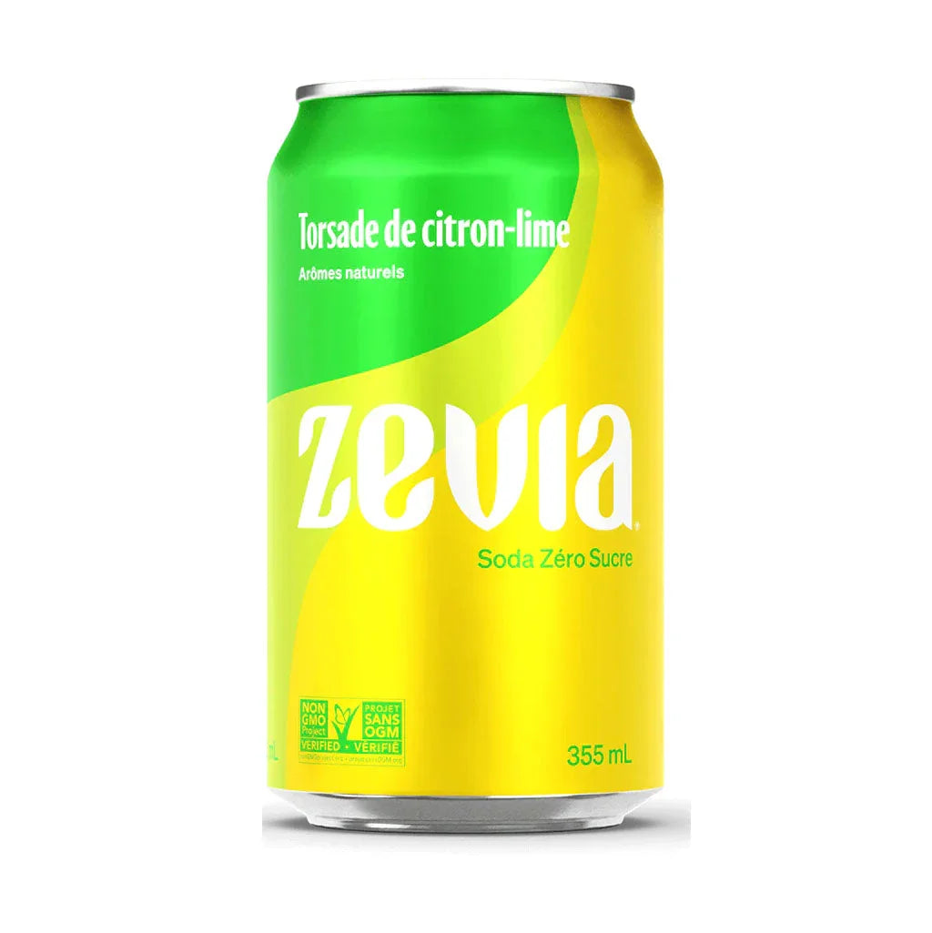 soda zéro sucre torsade citron lime Zevia - La Boite à Grains