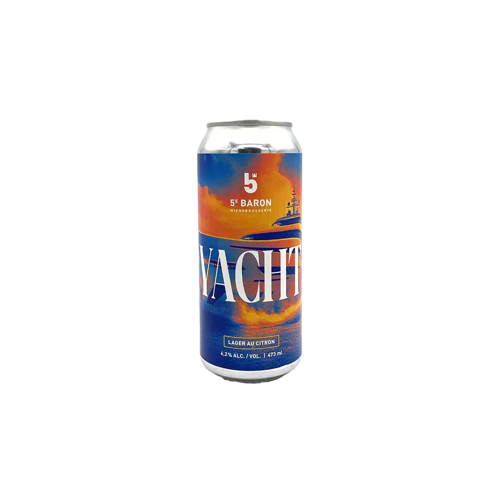 Yacht 5e Baron lemon lager beer - La Boite à Grains
