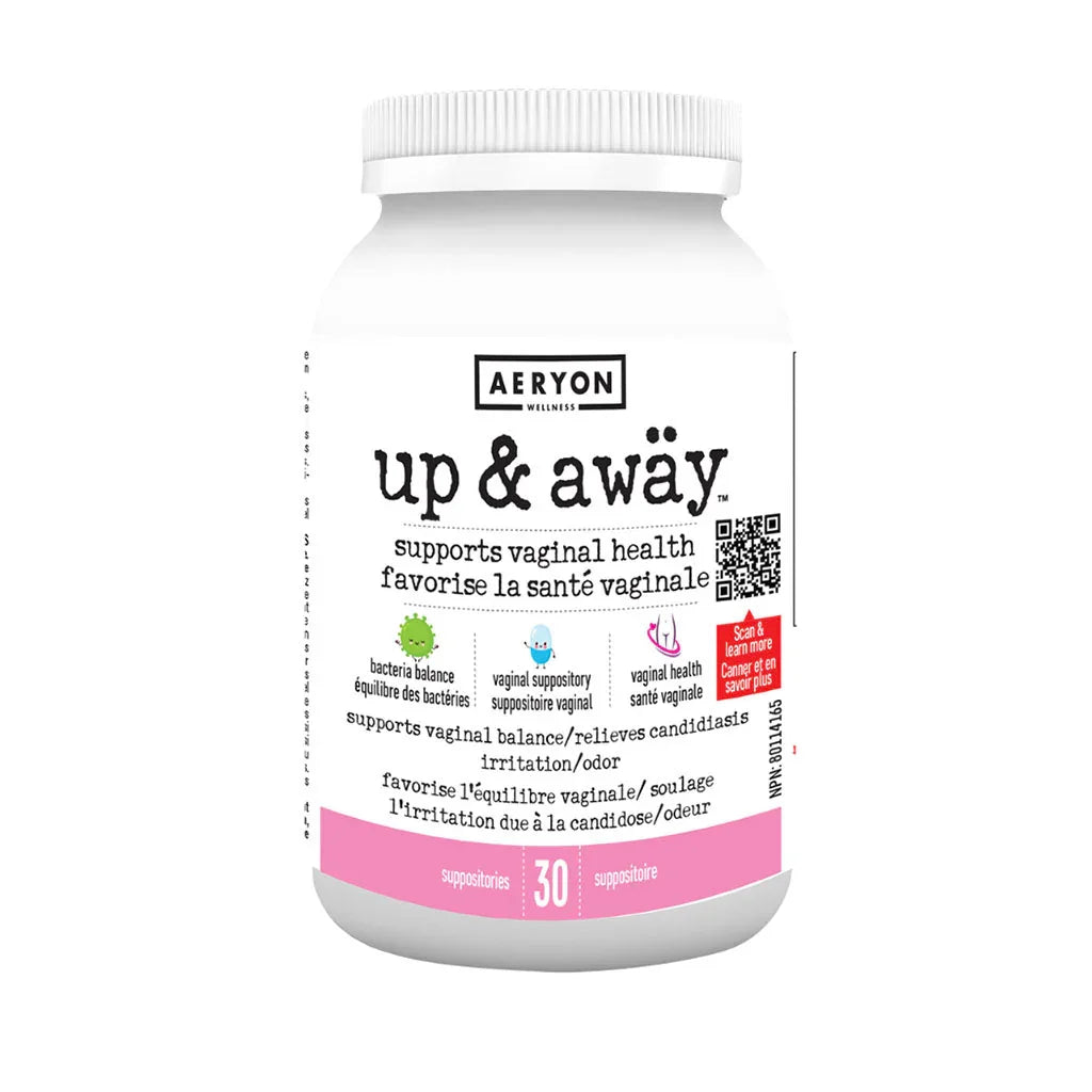 aeryon up & away vaginal health 30 suppositories