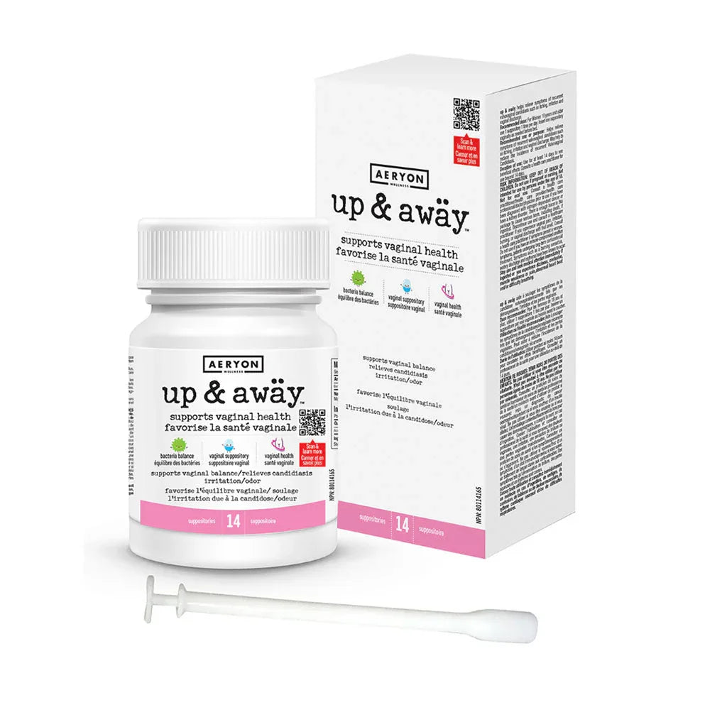 aeryon up & away vaginal health 14 suppositories