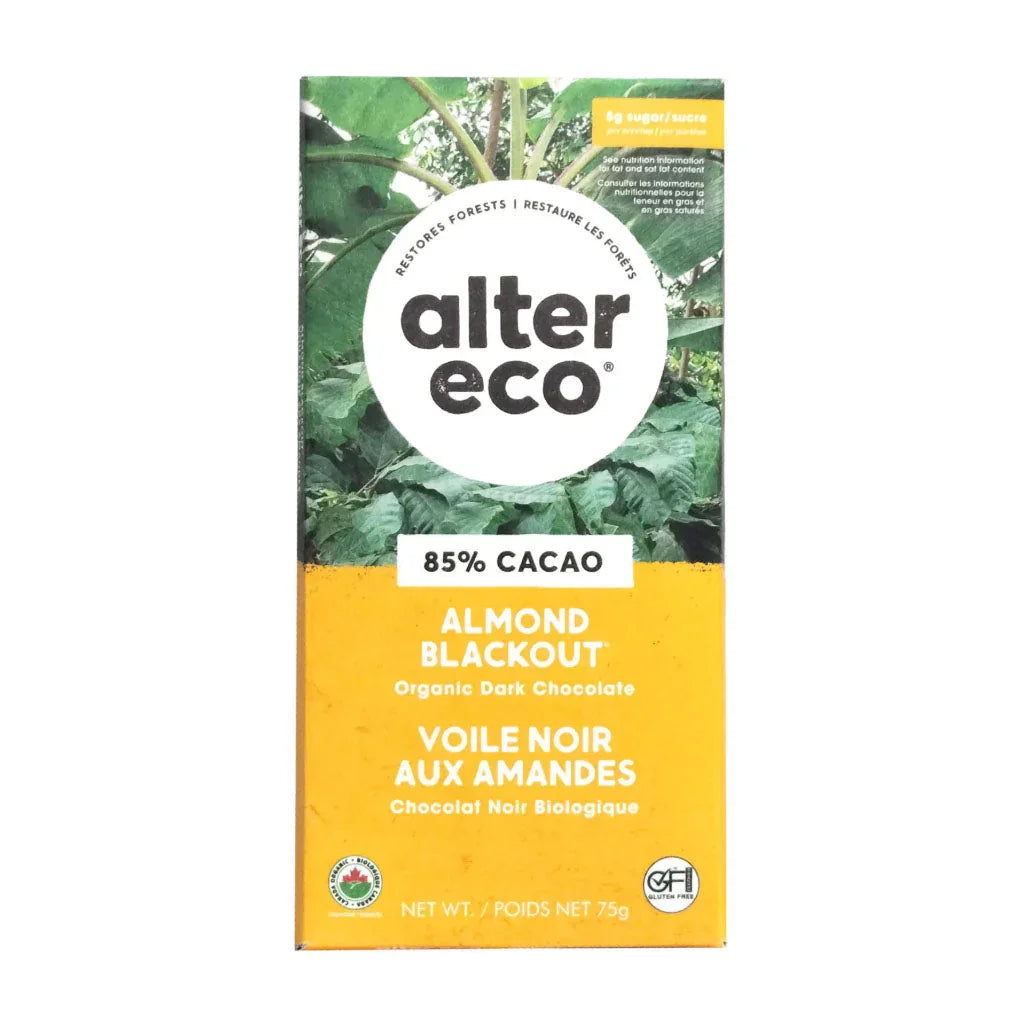 chocolat voile noir aux amandes bio alter eco - La Boite à Grains