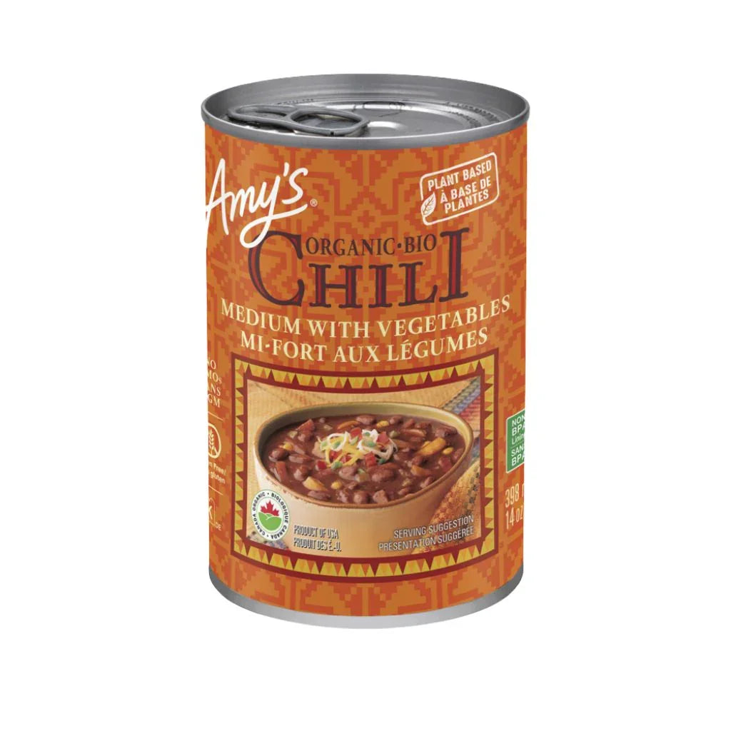 chili mi-fort aux légumes biologique Amy's - La Boite à Grains