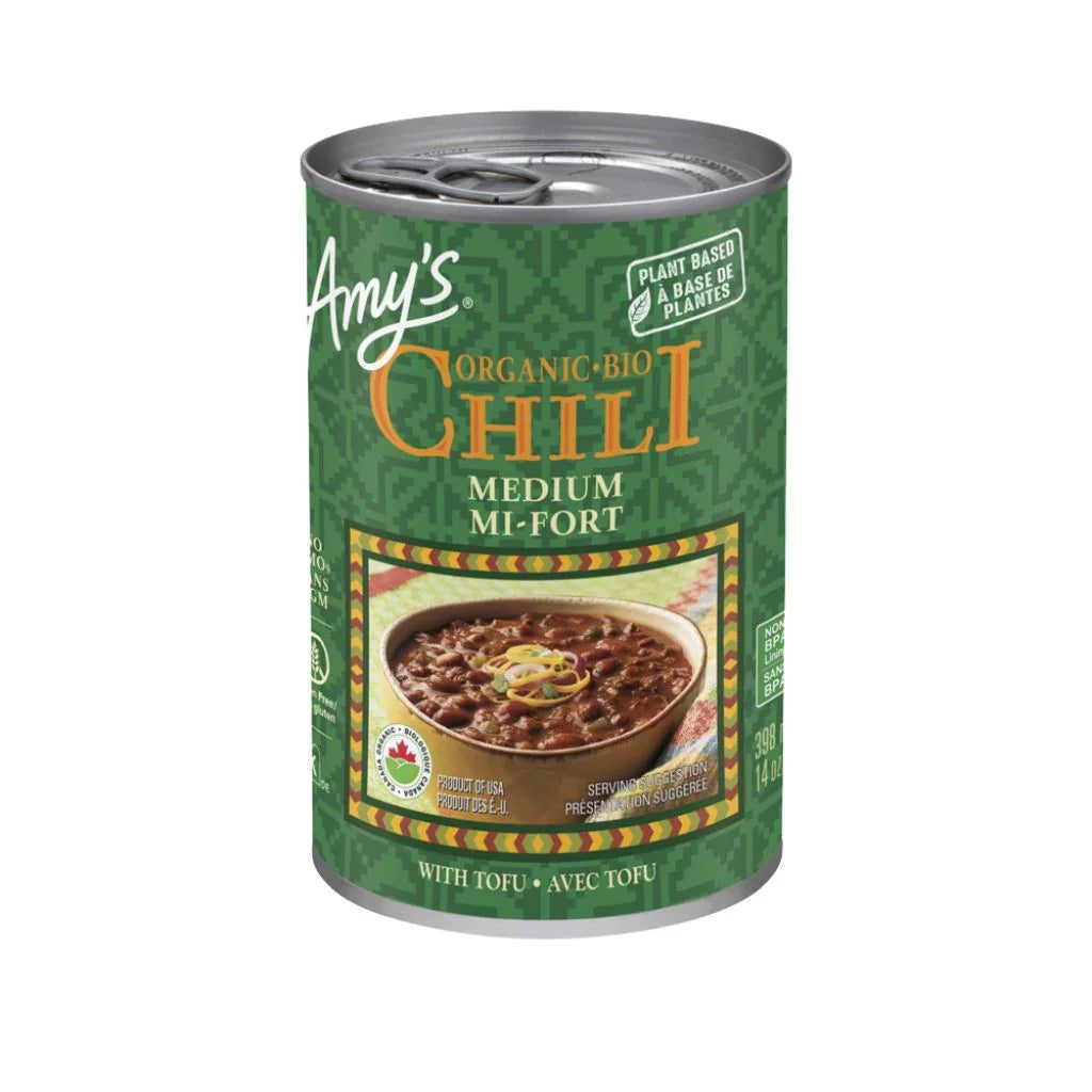 chili mi-fort avec tofu biologique Amy's - La Boite à Grains