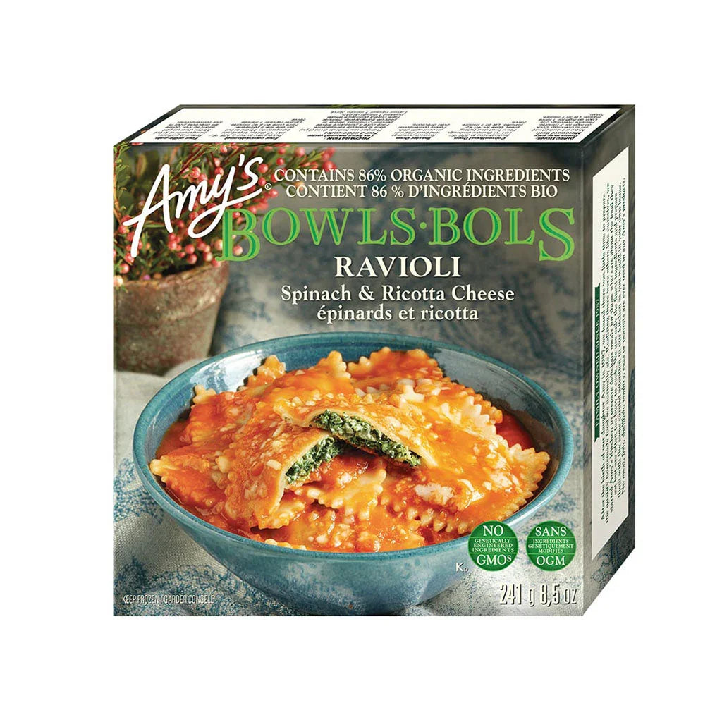 Amy's spinach and ricotta ravioli - La Boite à Grains