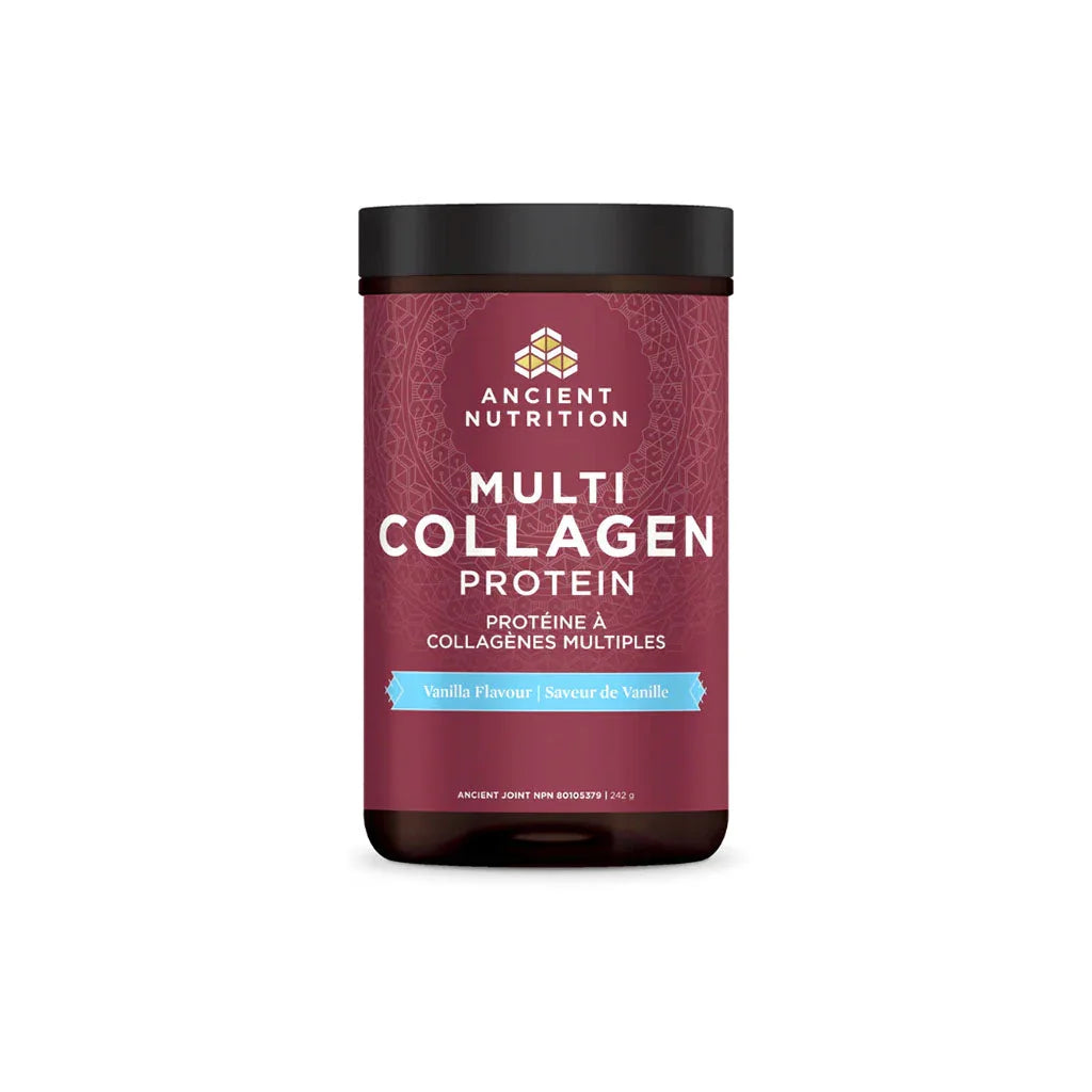 ancient nutrition protéine à collagènes multiples saveur de vanille 242 g - La Boite à Grains