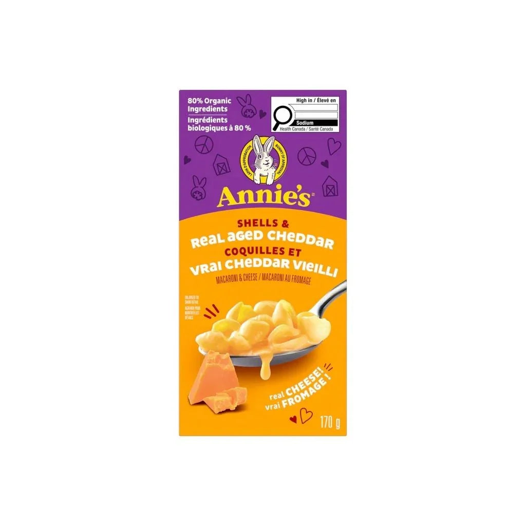 coquilles et vrai cheddar vieilli Annie's - La Boite à Grains