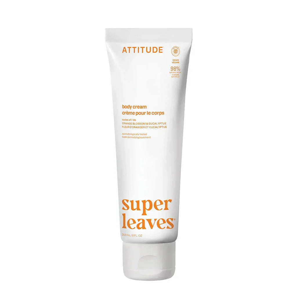 Super Leaves orange blossom and eucalyptus body cream Attitude - La Boite à Grains