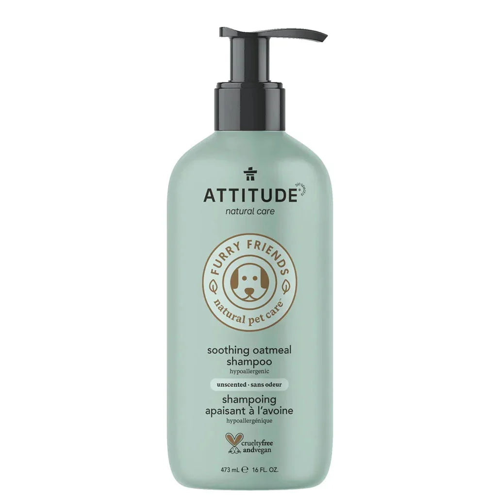 Attitude shampoing apaisant pour animaux à l'avoine sans odeur 473 ml - La Boite à Grains