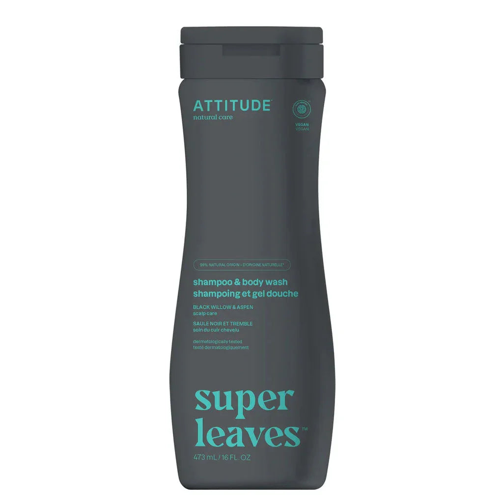 Attitude shampoo and shower gel scalp care black willow and aspen 473 ml - La Boite à Grains