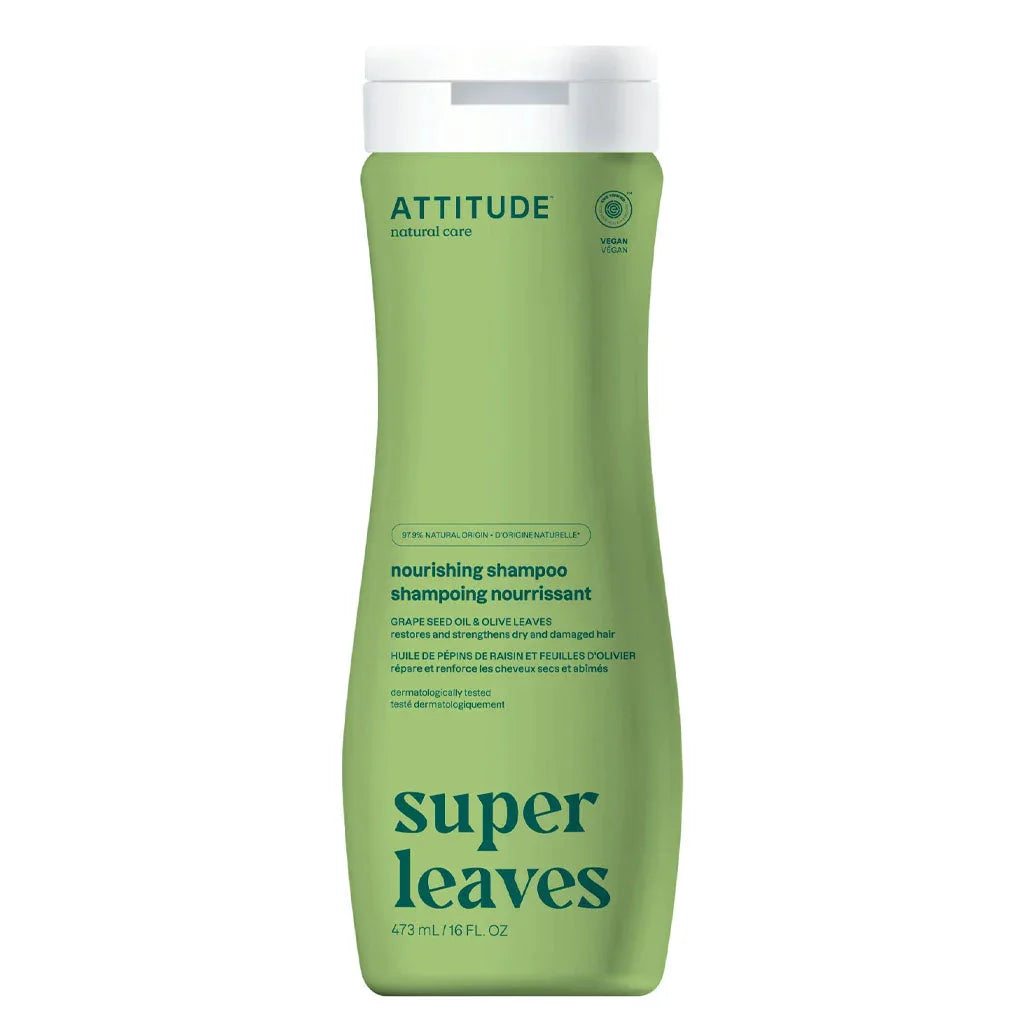 Attitude shampoing super leaves nourrissant raisin et olivier 473 ml - La Boite à Grains