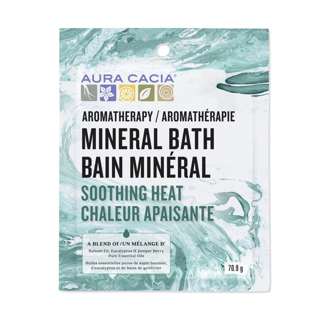aura cacia bain minéral chaleur apaisante 70.9 g