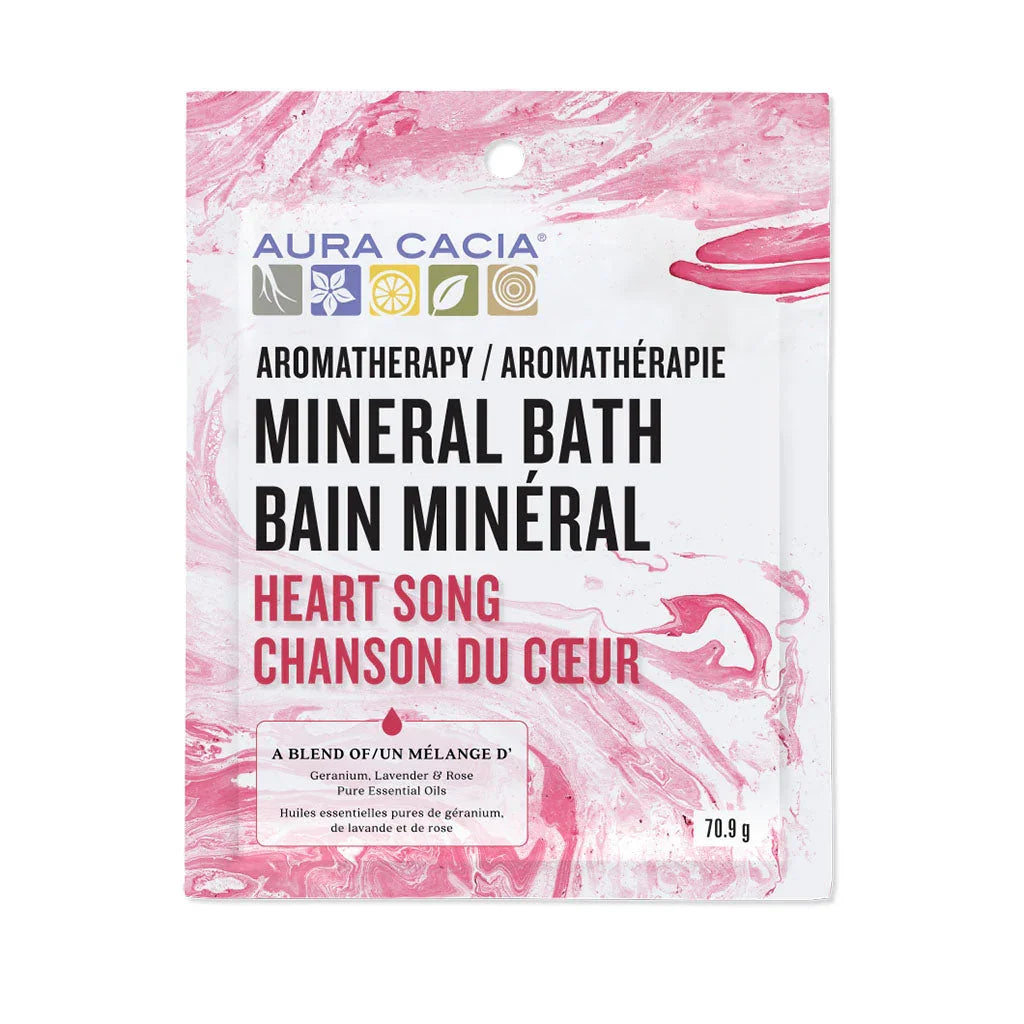 aura cacia bain minéral chanson du coeur 70.9 g