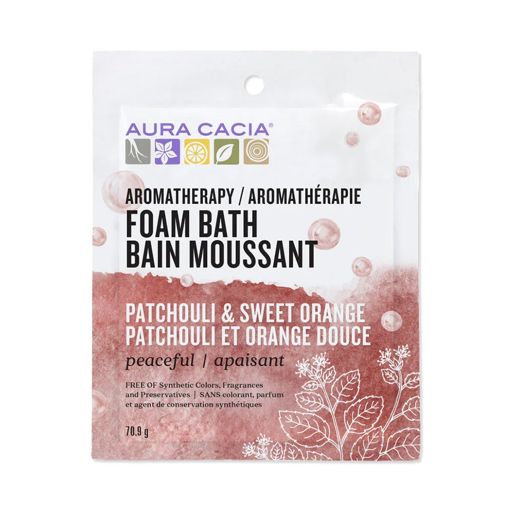 aura cacia soothing bubble bath patchouli and sweet orange 70.9 g
