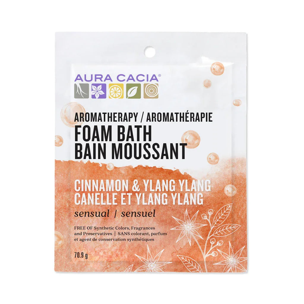 aura cacia bain moussant sensuel cannelle ylang ylang 70.9 g