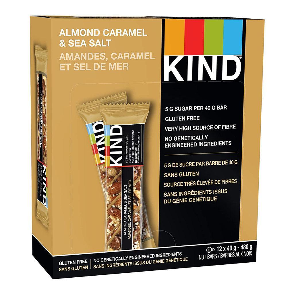Barre Amandes, Caramel et Sel de Mer Kind - La Boite à Grains