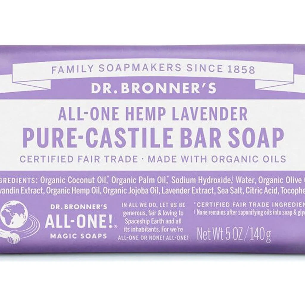 Dr. Bronner's Pure Castile Soap Bar - Lavender - La Boite à Grains