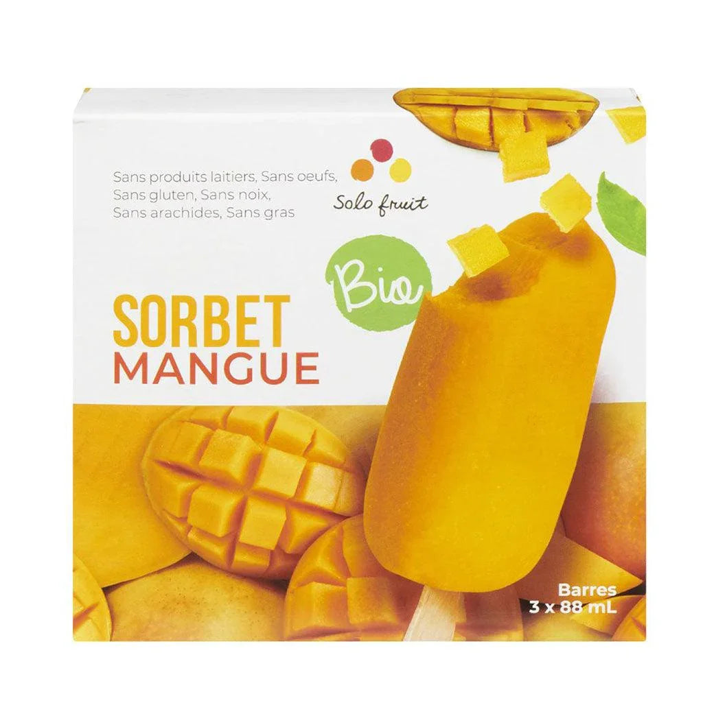 Solo Fruit Organic Mango Sorbet Bars