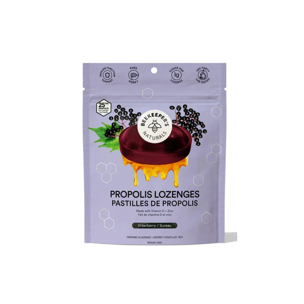 Beekeeper's Naturals Propolis and Elderberry Lozenges - La Boite à Grains