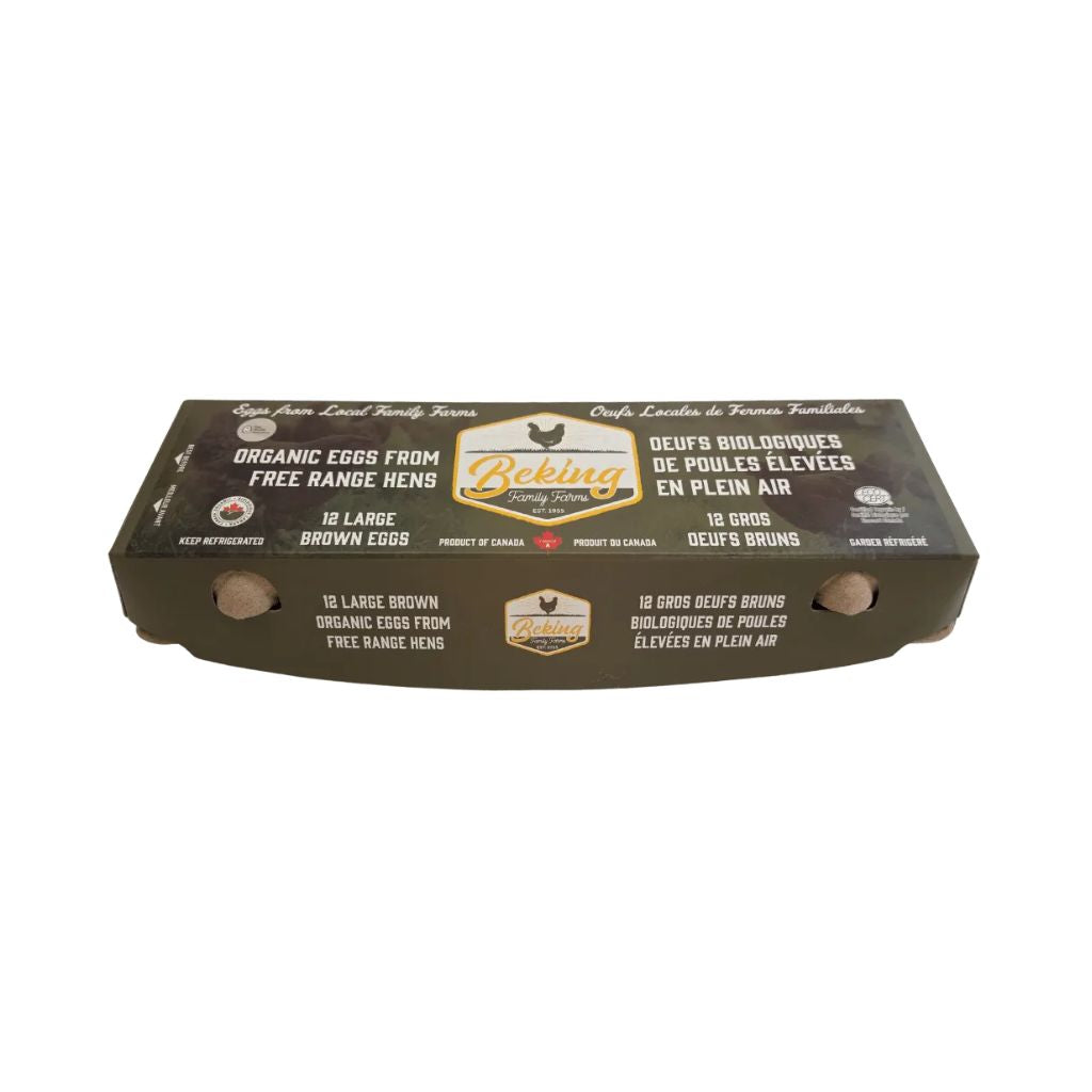 oeufs gros bruns biologiques Beking Family Farms