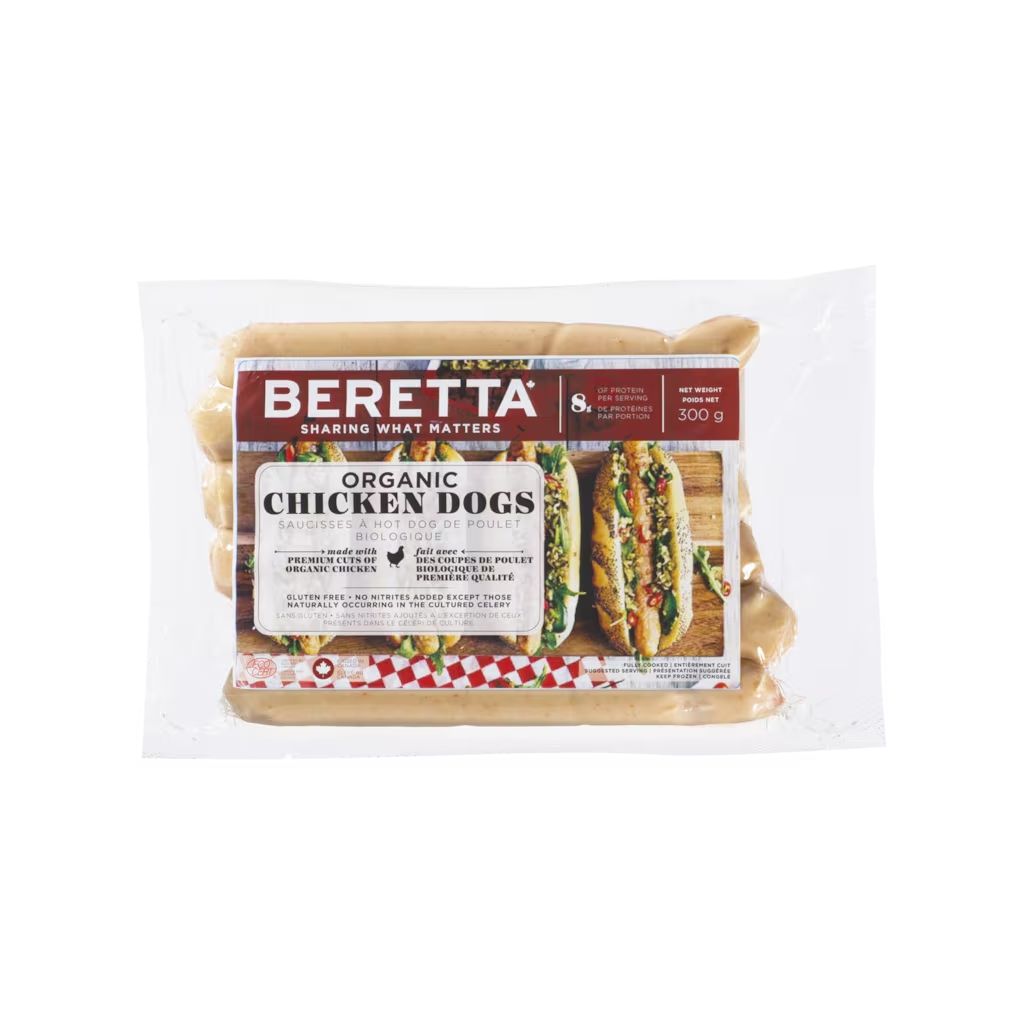 saucisses à hot-dog de poulet biologique Beretta - La Boite à Grains